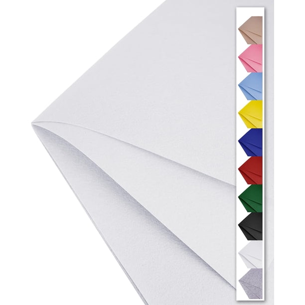 Tela de fieltro Ableme Deco, 183 x 45 cm, color blanco, 1 mm de grosor