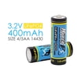 thumbnail image 3 of (Paquete de 16) Batería recargable HyperPS 3,2 V LiFePo4 14430 (14 x 43 mm) 400 mAh para panel solar, luz, cepillo de dientes, afeitadora, linterna, 3 of 5