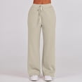 thumbnail image 5 of Mohiass Travel Lounge Sets for Women 2 Piece Long Sleeve Sweatsuits Half Zip Sweatshirts with Baggy Joggers Sweatpants Khaki S, 5 of 6