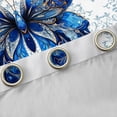 thumbnail image 4 of Homewish Blue Butterfly Blackout Curtains Set of 2 (52x84 Each) For Girls Teens Adults,Exotic Style Window Curtains,Chic Floral Flowers Curtains and Drapes,Super Cozy Room Decor, 4 of 6