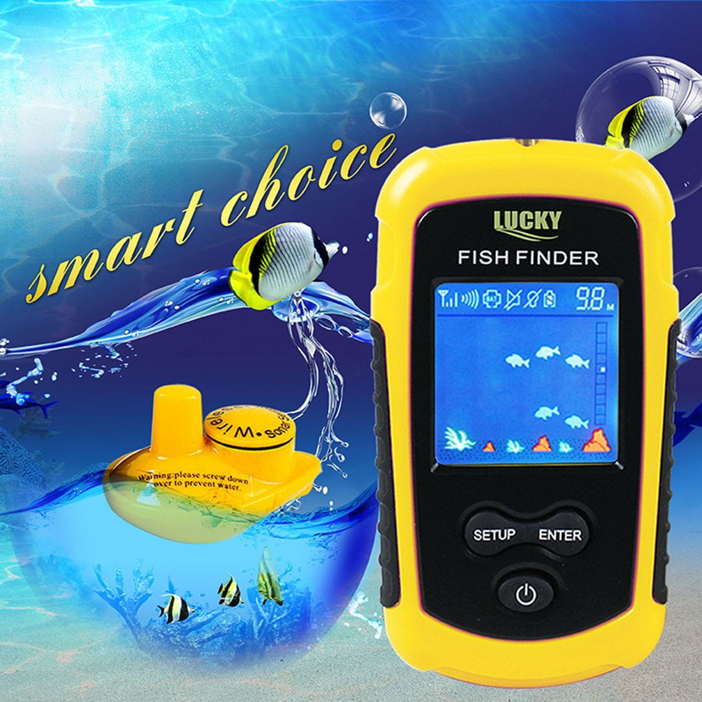 Lucky FFW1108-1 Alarm 40M Depth Wireless Sonar Fish Finder Sea Lake Fishing Tool 