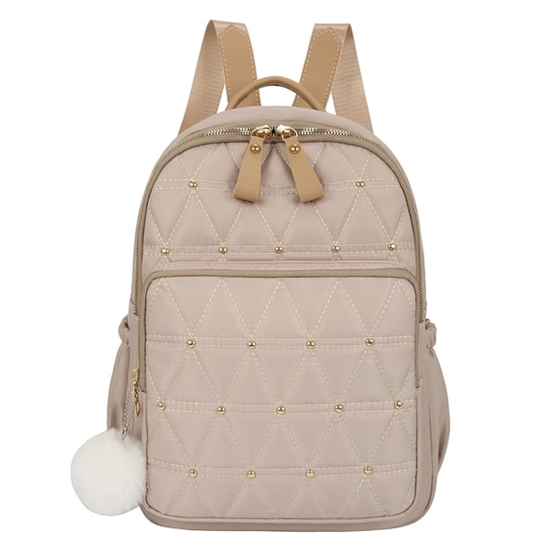 Bolsa Mochila Oxford para mujer, mochila grande con cremallera, mochila de viaje grande a la moda (blanco)