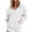 White, variant on hoksml Women's Collared Button Front Sweatshirt, Oversized Long Sleeve Pullover Top with Pockets for Everyday Comfort