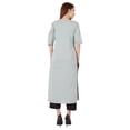 thumbnail image 4 of Bimba Kurti Longue Droite pour Femmes, Tunique à Manches Longues Imprimée, Haut Décontracté d'Été, Kurta Formelle, 4 of 7