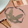 thumbnail image 4 of Unique Bargains Halloween Christmas 1 Pc Lace Long-Ear Bunny Half Face Party Mask for Masquerade Party Gold Tone Lace, 4 of 5