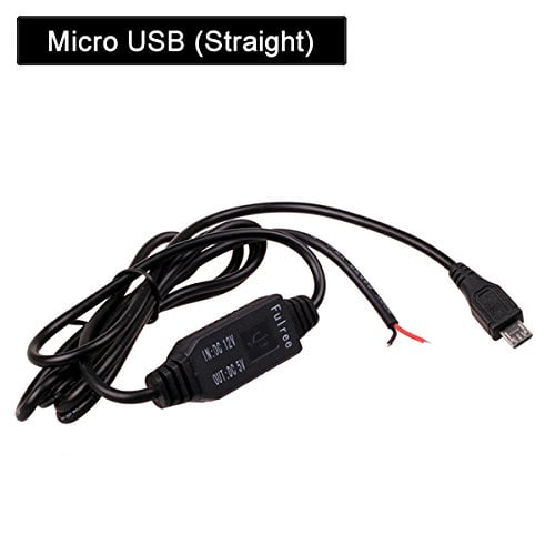 HitCar Car Hard Wired Converter Kit Charger Cable Adapter DC 12V to 5V Power Inverter Micro USB Right Angle for GPS DVR Camcoder Recoder Camera 