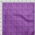 thumbnail image 4 of oneOone Cotton Silk Purple Fabric Ocean Life Quilting Supplies Print Sewing Fabric By The Yard 42 Inch Wide, 4 of 4