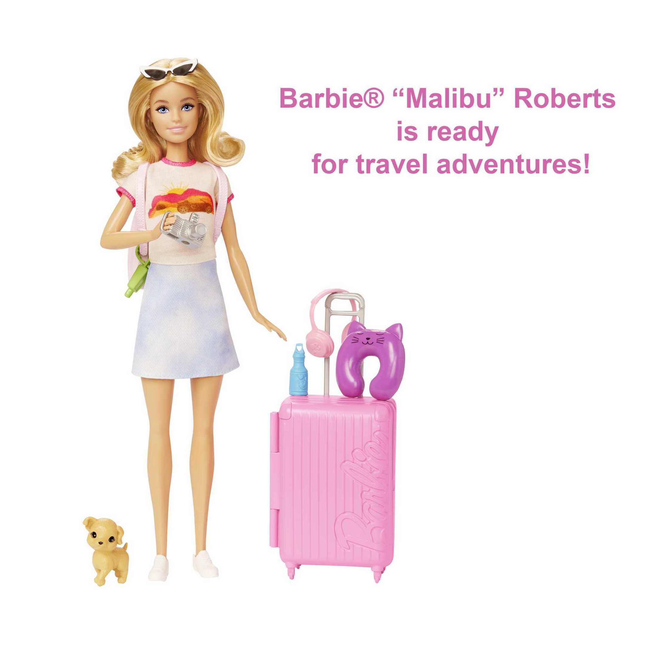 Barbie 'Malibu' Travel Playset with Puppy and 10+