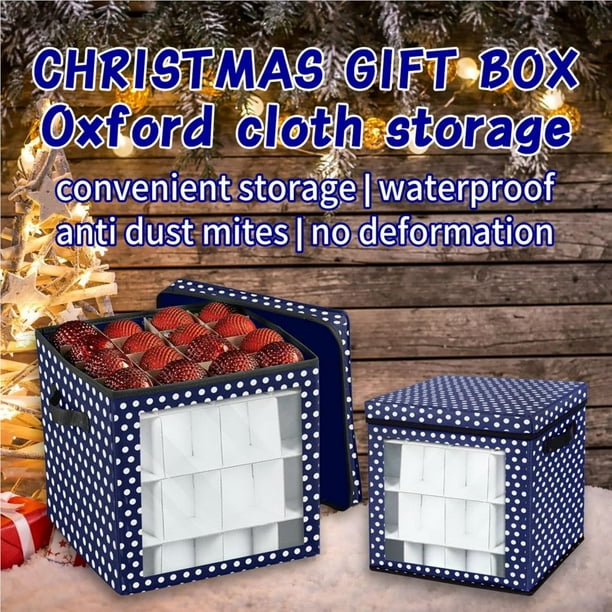 Christmas Ornament Storage Box 64 Grid Christmas Balls Decor