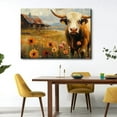 thumbnail image 2 of Shadudu Highland Cow Wall Art Decor Cow Pictures for Living Room Farmhouse Canvas Painting Modern Western Art Print Rustic Animal Artwork for Bedroom Home Office Decorations, 2 of 7