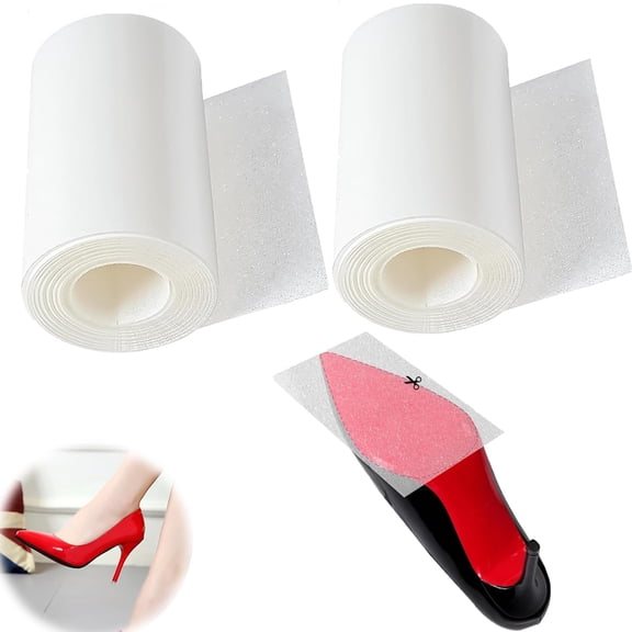 Tutuviw Non-Slip Shoe Sole Protector for Heels Self-Adhesive High Heel Pads for Shoes Bottom, Shoes Non-Slip Bottom Covers for Women, Anti-Slip Grips for High Heels & Boots(3.9 in x 78.7 in)