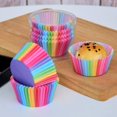 thumbnail image 4 of LANFENG Standard Cupcake Cup Liners, Nonstick Parchment Papers Baking Cups, Safe Food Grade Inks and Paper Grease Proof Cupcake Liners (Rainbow A 100pcs), 4 of 5