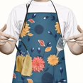 thumbnail image 2 of Pioneer Flower Floral Print Pattern Apron-Garden Aprons for Women with Pockets-Cotton Linen Waterproof Kitchen Cooking Gardening Aprons Adjustable for Kitchen,Cooking,BBQ and Salon 33x27 Inch, 2 of 7