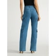 thumbnail image 3 of Sofia Jeans Women's Relaxed Straight Super High Rise Cargo Pants, 32.5" Inseam, Sizes 0-20, 3 of 4