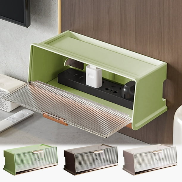 Caja de Almacenamiento para Enchufes de Router, Organizador de Cables, Material Ignífugo, Compartimentos Ajustables, Solución para Decoración Del Hogar, Superficie Fácil de Limpiar, 12,5 X 13,5 X 30
