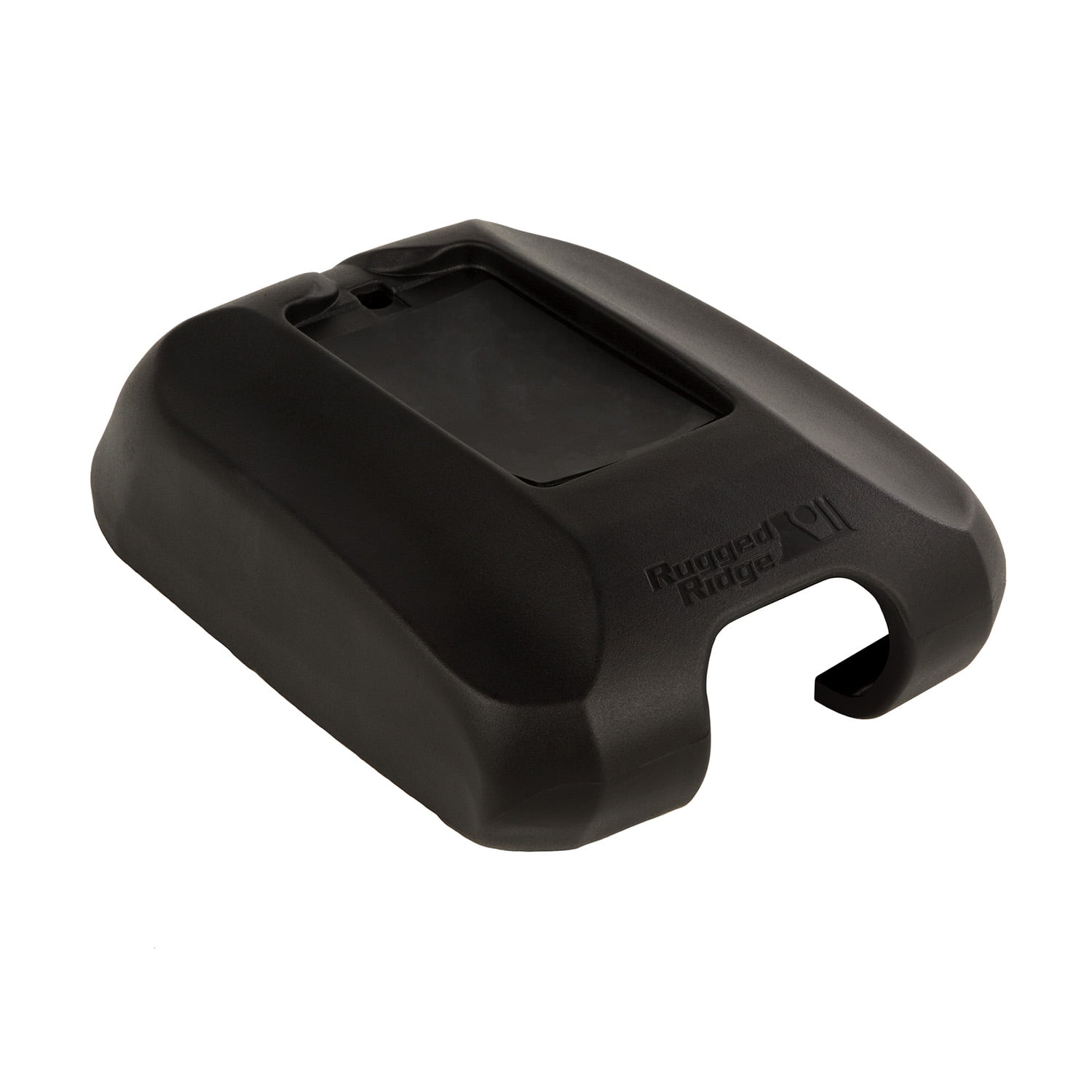 Rugged Ridge by RealTruck Center Console Cover for Wrangler JK | Phone Holder, Black, w/ Rugged Ridge by RealTruck Logo | 13107.62 | Compatible with 2011-2018 Jeep Wrangler JK
