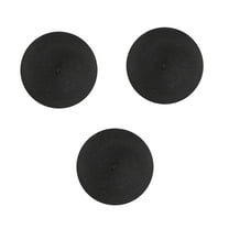 Table Placemat, Woven Table Mat Place Mat Household and Oil-proof Pad Heat Insulation Pad, Heat Resistant Table Mats(Black, 7.1in)