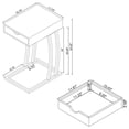 thumbnail image 5 of Troy 1-drawer C-Shaped Side Table Power Outlet Cappuccino, 5 of 5