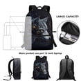 thumbnail image 6 of Uorisanigo Gray Wolf School Backpack for Boys Girls 6-12 Year Lightweight School Bag Elementary Casual Daypack for Kids Fit Schools, Travel & Sports with Padded Straps, 6 of 6