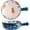 E, variant on Charming Animal Ceramic Bowl with Handle, Cute Cartoon Bear Bunny Deer Design, Microwave & Oven Safe Serving Dish for Kids & Adults, 8.5" Long