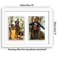 thumbnail image 4 of Americanflat 4x6 Double Picture Frame with Shatter-Resistant Glass Fits 2 use as One 9x12 Poster Frame - White, 4 of 9