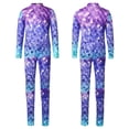 thumbnail image 3 of renvena Kids Girls Full Length Unitard Long Sleeve Fish Scale Bodysuit Stretchy Mermaid Jumpsuit Leotard A Type A 5-6, 3 of 7