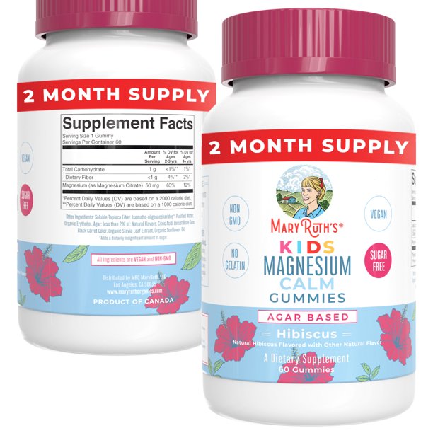 MaryRuth Organics Kids Magnesium Calm Gummies Magnesium Supplement