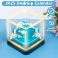 thumbnail image 2 of Toorise 3D Desk Calendar Creative Calendar Memo Pad with LED Light Tear-Away 3D Art Calendar for Home Office Desktop Decoration Gift, 2 of 10
