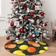 thumbnail image 5 of Picia Orange Lemon Print Christmas Tree Skirt , Christmas Tree Skirt Ornaments for Merry Christmas Holiday Party Decorations Indoor Outdoor-36", 5 of 7