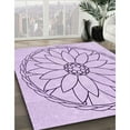 thumbnail image 2 of Ahgly Company Indoor Rectangle Patterned Rich Lilac Purple Area Rugs, 2' x 5', 2 of 6