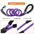 thumbnail image 4 of BARKBAY Dog Leashes for Large Dogs Heavy Duty Dog Leash 2 Pack 5 FT with Comfortable Padded Handle Highly Reflective Threads for Medium Large Dogs Walking Training Running (5FT-1/2,Purple+Black), 4 of 9