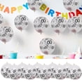 thumbnail image 5 of Globo transparente de látex con patrón número 60, decoración para fiesta de cumpleaños, aniversario de boda, globo de lentejuelas doradas, 10 Uds., 5 of 5
