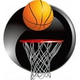 thumbnail image 2 of Basketball Going into Hoop Wall Decal by Wallmonkeys Peel and Stick Graphic (48 in H x 44 in W) WM69560, 2 of 4