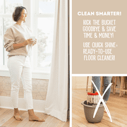 Quick Shine Ultimate Gold Spray Mop Kit | All-In-One 11 Pc Kit w/ Interchangeable Attachments | Floor Cleaner Included | No Batteries Needed | Pro Cleaning System for All Floor Types | 2-in-1 Mop