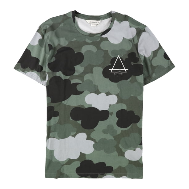Camiseta gráfica con estampado de camuflaje para hombre de Elevenparis whiteaop 2XL
