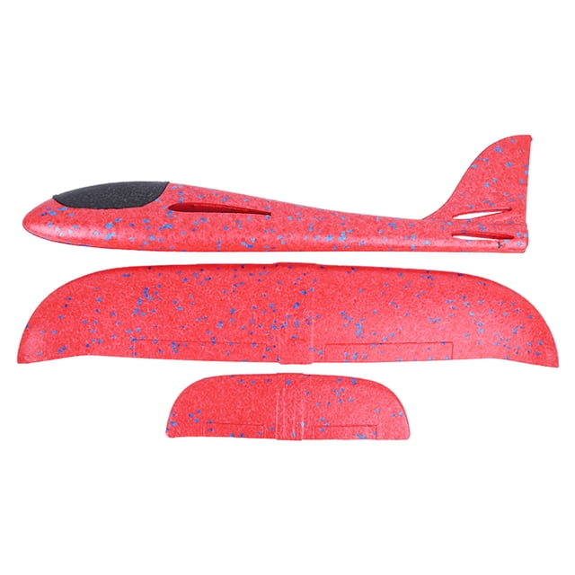 Mini juguete de avión volador que lanza espuma - 49 cm, rojo, para niños y niños