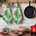 thumbnail image 6 of Monstera Leaves Kitchen Towels Set of 2, Summer Tropical Plants Palm Leaf Ombre Green Absorbent Dish Towels for Kitchen, Microfiber Hand Towel, Quick Drying Tea Towel for Cleaning Dishcloths, 6 of 7