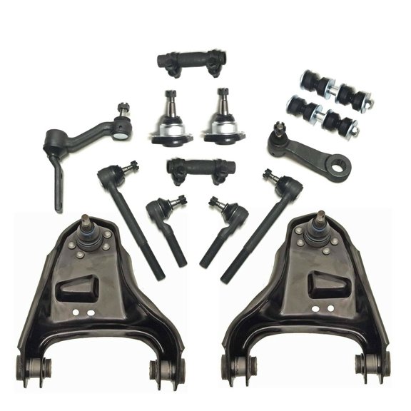 14 Pc Front Upper Control Arm with Ball Joints Tie Rod Linkages Adjusting Sleeves Sway Bar Links Kit Compatible with 4WD Models Fits select: 1984-2004 CHEVROLET S TRUCK, 1984-2005 CHEVROLET BLAZER