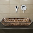 thumbnail image 2 of Vigo Rectangular Golden Greek Glass Vessel Sink and Wall Mount Faucet, Chrome, 2 of 6