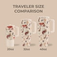 thumbnail image 4 of HydroJug Traveler - Botella de agua con asa y pajita abatible - Cabe en portavasos, vaso resistente a fugas, reutilizable, aislado, de acero inoxidable y base de goma - Regalos para mujeres y hombres, 4 of 4