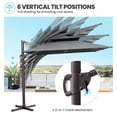 thumbnail image 5 of Pellebant 9 ft. x 12 ft. Rectangular Double Top Patio Cantilever Umbrella, Dark Gray, 5 of 10
