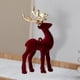 thumbnail image 3 of Adornos colgantes de alce para árbol de Navidad, manualidades decorativas con purpurina Rojo, 3 of 6