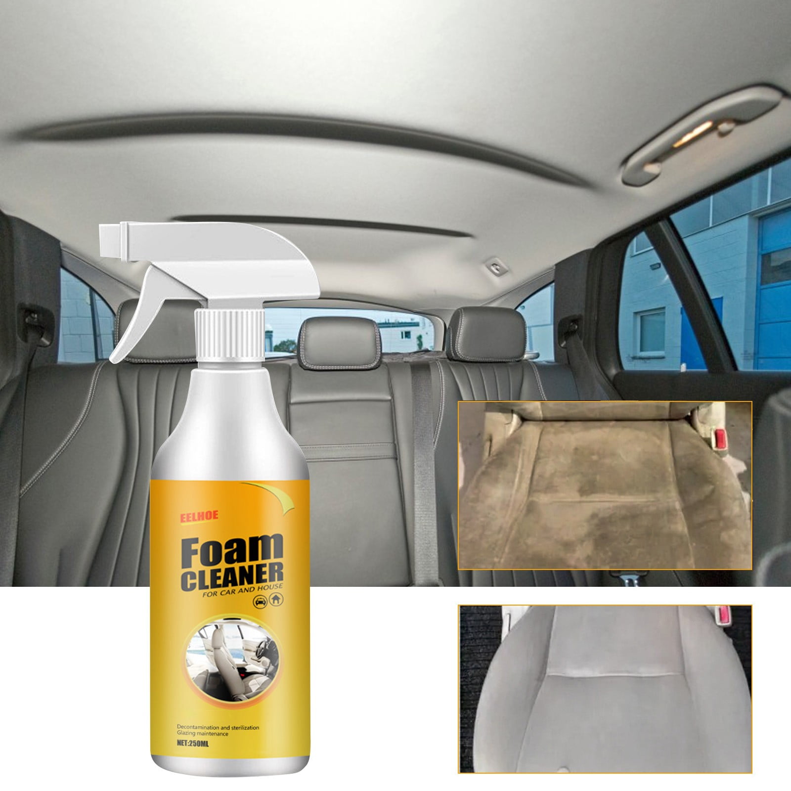 Tiitstoy Multi-Purpose Foam Cleaner Cleaning Spay Cleaning Artifact Strong Foam Leather Decontamination Foam Cleaner for Kitchen, Bathroom, Car and