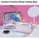 thumbnail image 3 of Trousse De Toilette Laser Illusion, 2 Trousses De Toilette Pour Femmes, Trousse De Toilette De Voyage Transparente En Tpu Souple Et Portable, 3 of 5