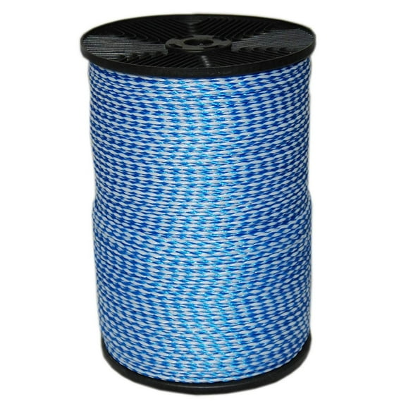 T.W. Evans Cordage 27-305 .25 in. x 1000 ft. Hollow Braid Polypro Rope in Blue and White