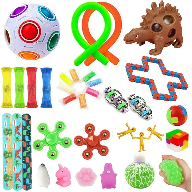 32 Pieces Fidget Pack Fidget Toy Set Bundle Fidget Toys Sets, Stress & Anxiety Relief Tools