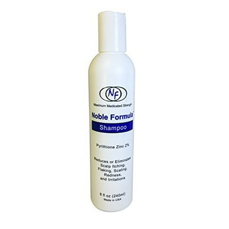 Noble Formula Zinc Shampoo - 2% Pyrithione Zinc (ZnP), 8 Oz, Especially Formulated for Those with Psoriasis, Eczema, Dry and Sensitive