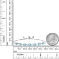 thumbnail image 2 of Gem Stone King 925 Sterling Silver Round Swiss Blue Topaz Tennis Bracelet for Women (3.50 Cttw, Gemstone November Birthstone, Round 4.5MM, Fully Adjustable up to 9 inch), 2 of 4