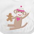 thumbnail image 4 of Inktastic Sock Monkey Gingerbread Boys or Girls Baby Bib, 4 of 4