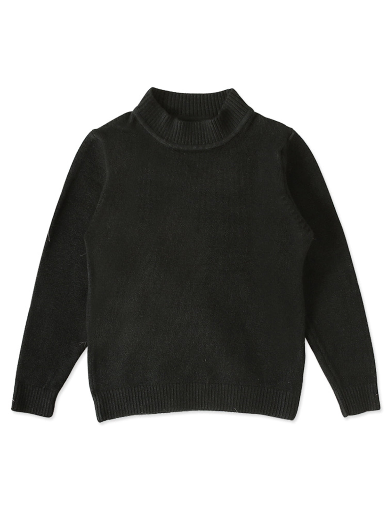 Grianlook Kids Cute Crew Neck Pullover Warm Long Sleeve Sweater Outdoor Solid Color Knit